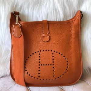 SOLD! HERMES Evelyne II GM Clemence Crossbody